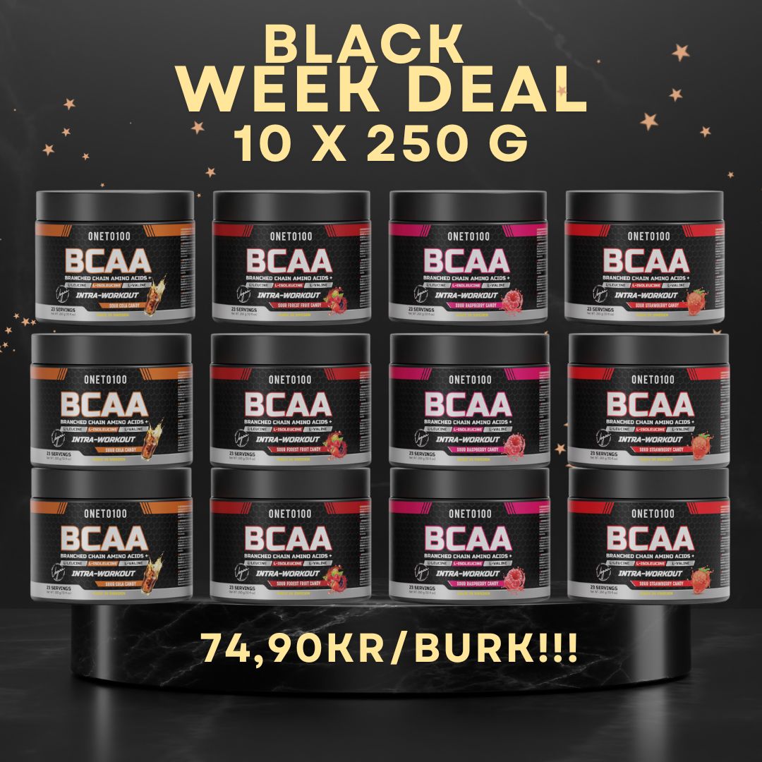 BCAA 10 pack (250 g x 10 ) 74,90 kr/st!!